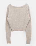 Rudan lip-neck button knit