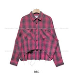Heb Check Crop Cutting Shirt