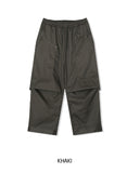 Heavy Double Knee Pintuck Wide String Pants