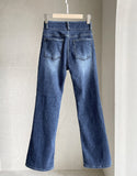 Mikel Span Brushed Two Button Bootcut Denim Pants