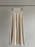 Liluna Banding Flare Long Skirt