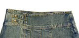 Qwerty Denim Pleated Mini Skirt