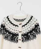 Hakiro Round Nordic Knit Cardigan