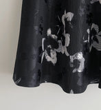 Blin Neoprene Flower Jacquard Flare Skirt