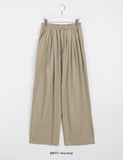 [unisex] Rukuni Pintuck Cotton Wide Banding Pants