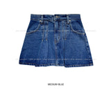 On Me Pleats Denim Skirt