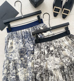 Lora Toile Pattern Flare Banding Skirt