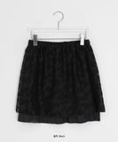 Randoy Lace Layered Mini Skirt