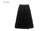 Crum Lace Banding Long Tiered Skirt