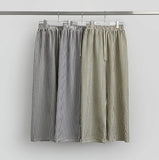Stripe Banding Wide Pants