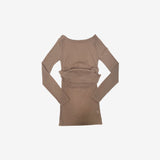 Moten See-through Off-Shoulder One Piece