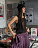 Edit tension ribbed sleeveless