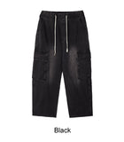 Eater Button Cargo Banding Denim Pants