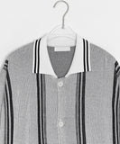 [unisex] Hookend Summer Stripe Short Sleeve Cardigan