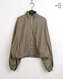 Lapen Shining Pearl Coated String Zip-Up Jumper