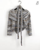[Muffler set] Mikel Bokashi Off-shoulder Angora Knit