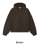 Vence High Neck Crop Hood Zip-Up