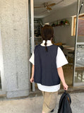 [BAONHAUS] Hanio Denim Ribbon Vest