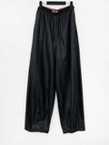 Nunt Band Coated Leather Pants