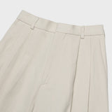 Story peach cotton two tuck pants