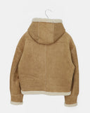Duna Suede Hooded Duffle Fleece Fur Mustang Jacket