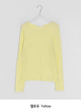 Mejini Color Tencel Basic Long Sleeve Tee