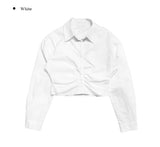 Vata Shirring Cropped Collar Shirt