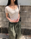 Diffuse Lace Short Sleeve T-shirt
