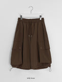 [unisex] Golit Rivet Nylon Banding Cargo Bermuda Pants