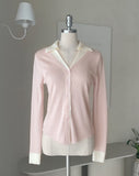 Wonsyunut Layered Collar Knit Cardigan