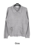 Eldin Hairy Knit Zip-Up