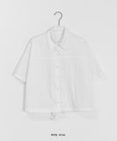 Kinnews String Crop Nylon Short Sleeve Shirt
