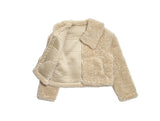 Lanne Shearling Collar Short Fur Jacket