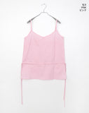 Brew Ribbon Shirring Layered Sleeveless One Piece