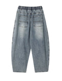 Lepin Washed Banding Denim Pants