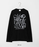 [unisex] Burden lettering knit long sleeve tee