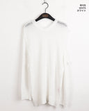 [Riverable] Dilt Two-Way Double Side Hole Sleeve Slit Long Sleeve Knit