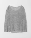 Rafant Linen Printing Net Long Sleeve Knit