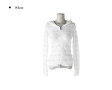 Keusi Rose See-through Lace Hood Zip-Up