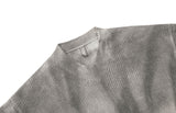 Gray Wet V-neck Knit