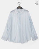 Netin Overfit See-Through Stripe Shirt