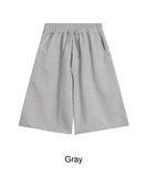 Linen graphic bermuda pants
