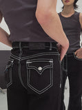 [LANARCH] Edged Stitch Bootcut Denim