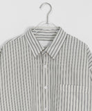 [unisex] Hemco Seersucker Stripe Short Sleeve Over Shirt