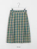 [BAONHAUS] Jelbi Check Banding Long Skirt