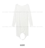 Ut cut layered two-way long sleeve