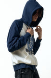 DOODLE HEART RAGLAN SWEAT ZIP UP HOODIE