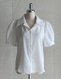 Syue Short Sleeve Puff Collar Shirt Blouse