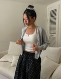 Smoothie Raglan Semi-Crop Cardigan SET - Scrunchie, Cardigan
