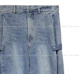Maxi balloon snap wide denim